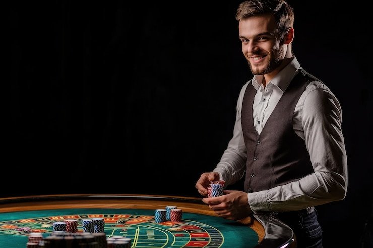 Antarmuka permainan Dragon Tiger di mybet188 dengan dealer langsung dan statistik meja
